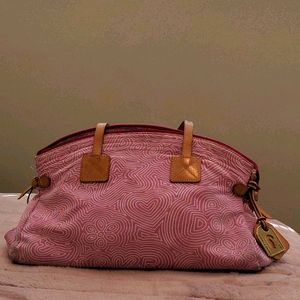 Pink Dooney & Bourke Canvas Satchel Tote